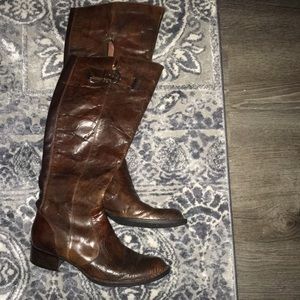 Real leather brown boots